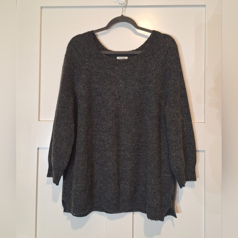 Old Navy Wool Blend Sweater Size XXL Charcoal Gray
